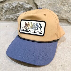 Grateful Dead Snapback Hat Cap Dancing Skeletons Brown Souvenir Mens B EUC